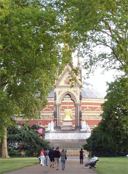Royal Albert Hall sedd från Hyde Park Royal Albert Hall sedd från Hyde Park